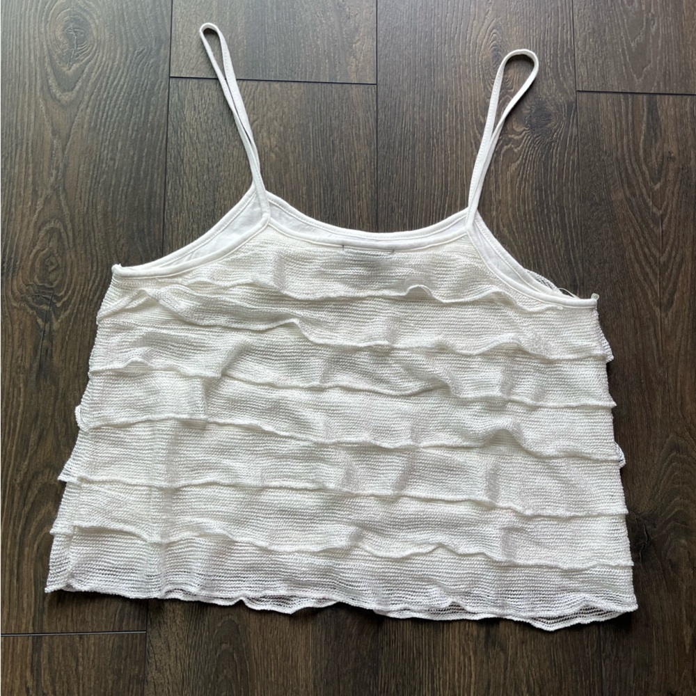 NWOT Timing Ruffle Tank Top - Picture 2 of 8